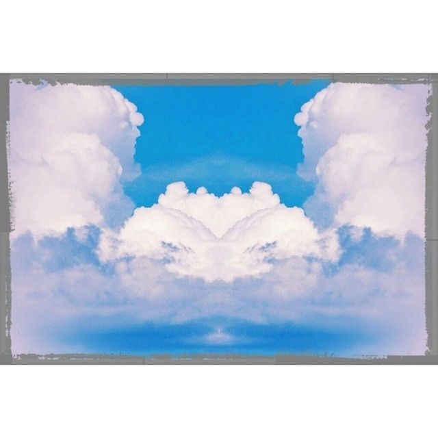 transfer print, sky, auto post production filter, cloud - sky, blue, low angle view, cloud, beauty in nature, cloudy, nature, scenics, tranquility, tranquil scene, cloudscape, day, outdoors, no people, weather, white color, idyllic