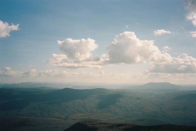 High angle view of landscape against sky