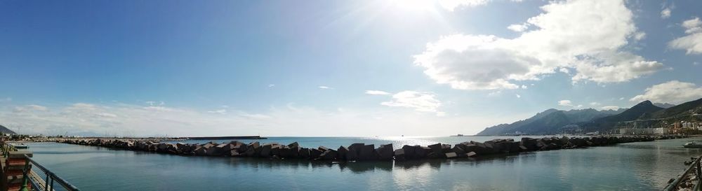 Panoramic view of sea against sky