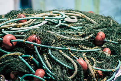 Close-up of fishing net