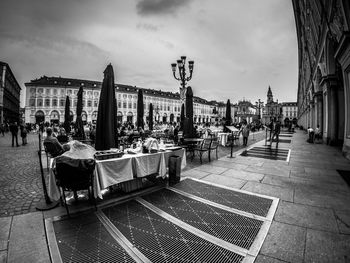 Turin street view in wide angle