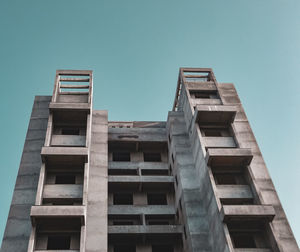 Low angle view of building against clear sky