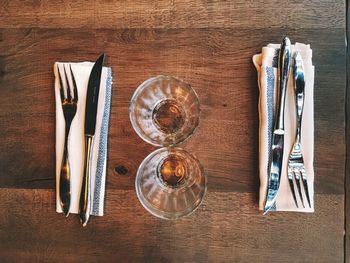 Directly above shot of objects on table