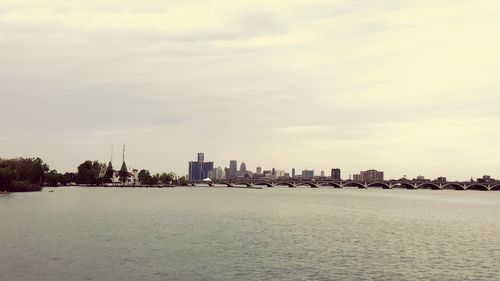 City skyline with waterfront