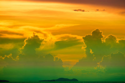 Full frame shot of dramatic sky during sunset