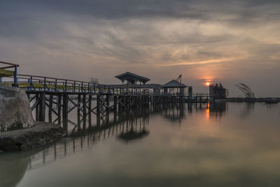 Kenjeran beach view in surabaya, indonesia