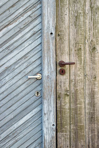 Close-up of wooden door