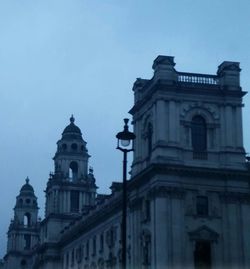 Low angle view of church against clear sky