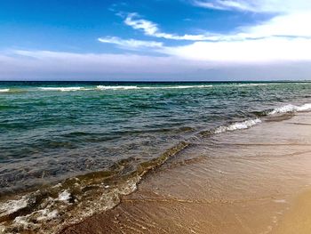 Scenic view of sea against sky