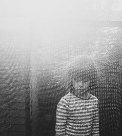 Man standing in tunnel