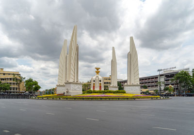 View of cathedral and buildings against sky