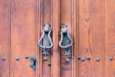 Full frame shot of old wooden door