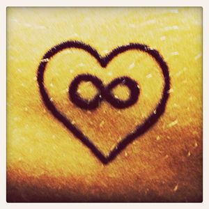 Close-up of heart shape on wall