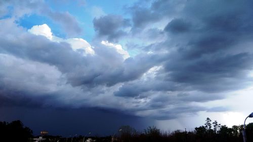 Low angle view of cloudy sky