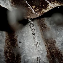 Close-up of water drops on glass