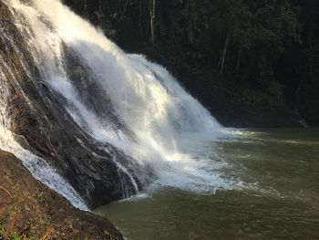 Scenic view of waterfall