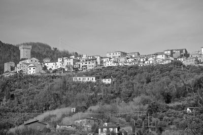 Panoramic view of buildings against sky