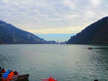 Scenic view of calm lake