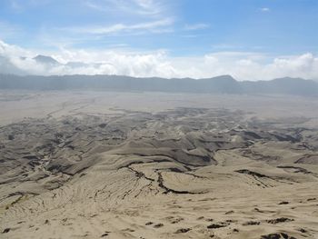 Scenic view of desert against sky