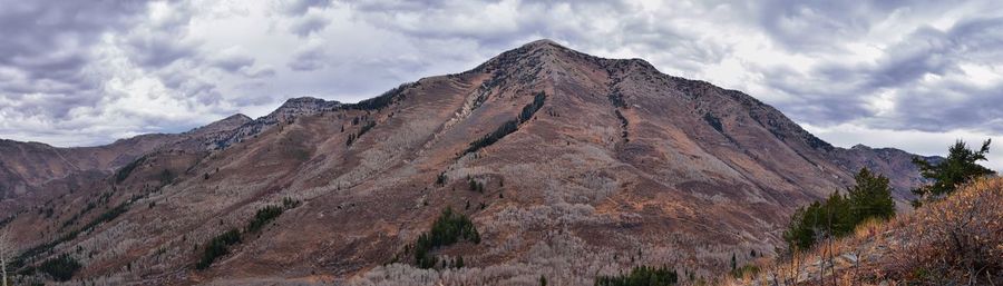 Slate canyon hiking fall leaves mountains, y trail, provo peak, slide canyon, wasatch, utah, usa