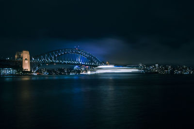 Illuminated city at night