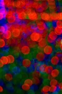 Defocused image of illuminated lights