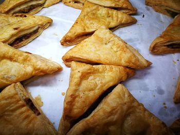 Close-up of baked food on paper