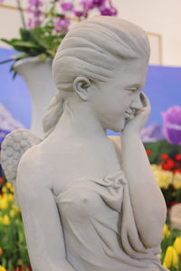 Close-up of statue against blurred background