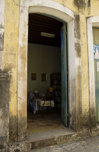 Interior of abandoned building