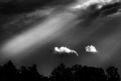 Low angle view of cloudy sky