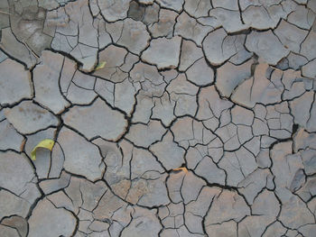 Full frame shot of cracked land