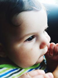 Close-up portrait of cute baby