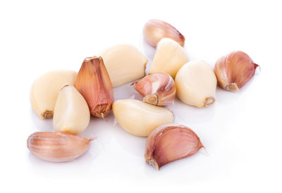 Close-up of vegetables on white background