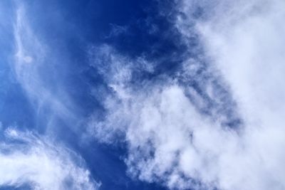 Low angle view of clouds in sky