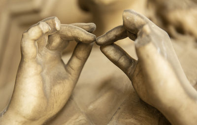 Close-up of people hand