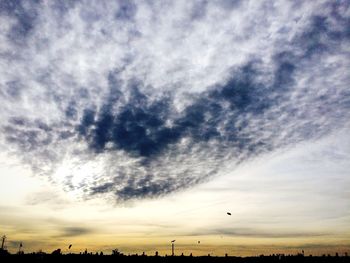 Low angle view of cloudy sky