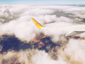 Cropped image of aircraft wing