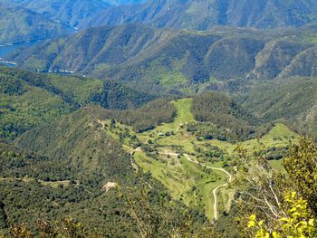 High angle view of landscape