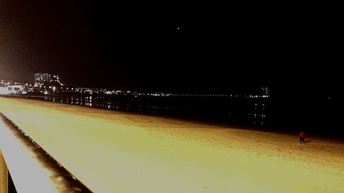 Illuminated city at night