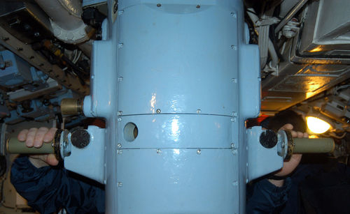 Inside a submarine or sub, a watercraft for underwater transportation