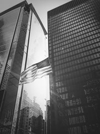 Low angle view of modern buildings against sky