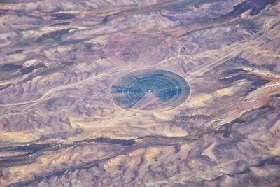 Aerial view rocky mountain landscapes on flight over colorado utah rockies wasatch front, usa.