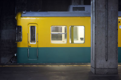 Train at railroad station platform