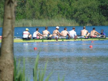 View of people in lake