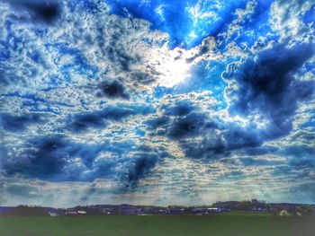 Low angle view of sky over land