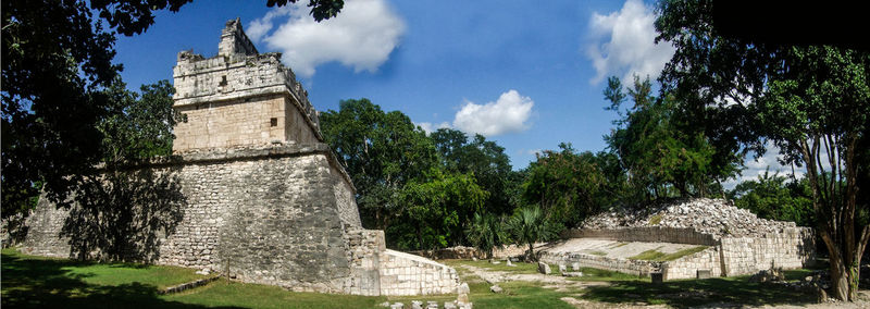 Low angle view of church against sky