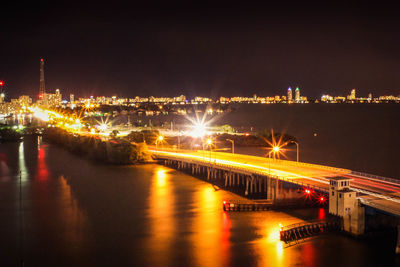 High angle view of bridge over river