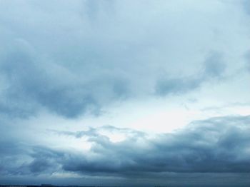 Low angle view of storm clouds in sky