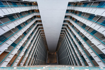 Low angle view of modern buildings in city