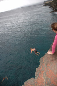 Woman in sea